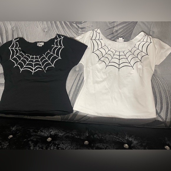 Black and White Vixen Mantrap Spiderweb tops! - Picture 7 of 9